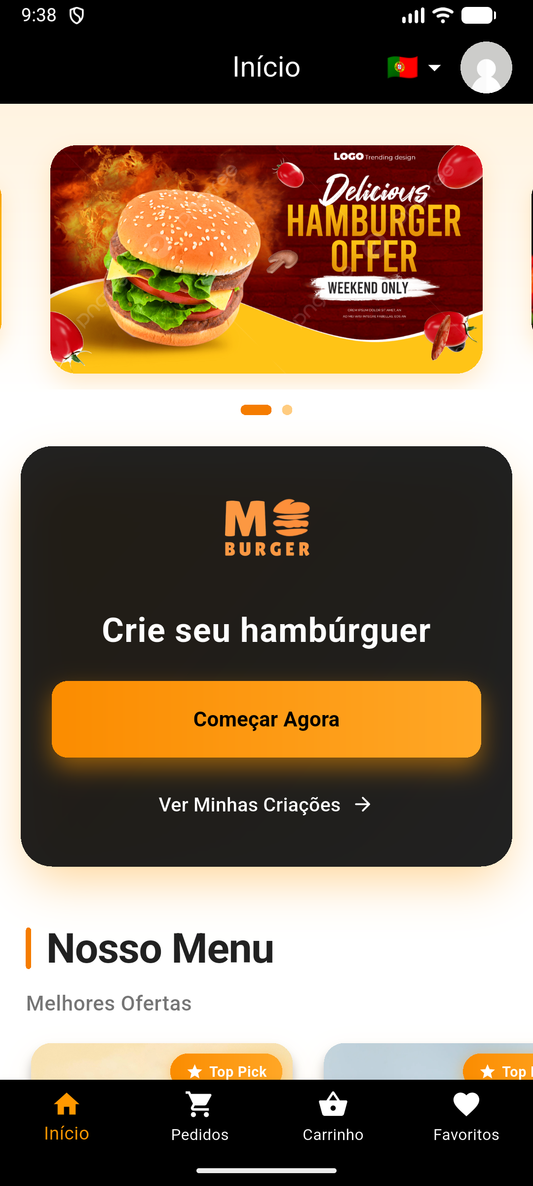 Moburger App Screenshot