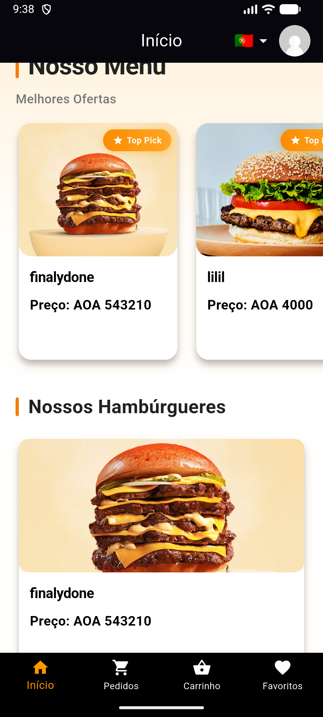 Moburger App Screenshot
